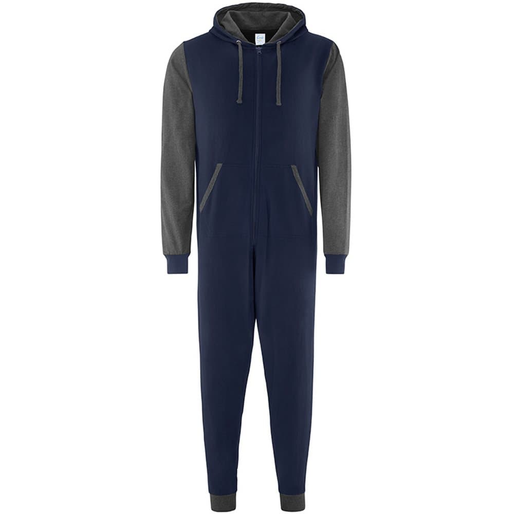 Comfy Co Vuxna Unisex Two Tone Contrast All-In-One Onesie för vuxna