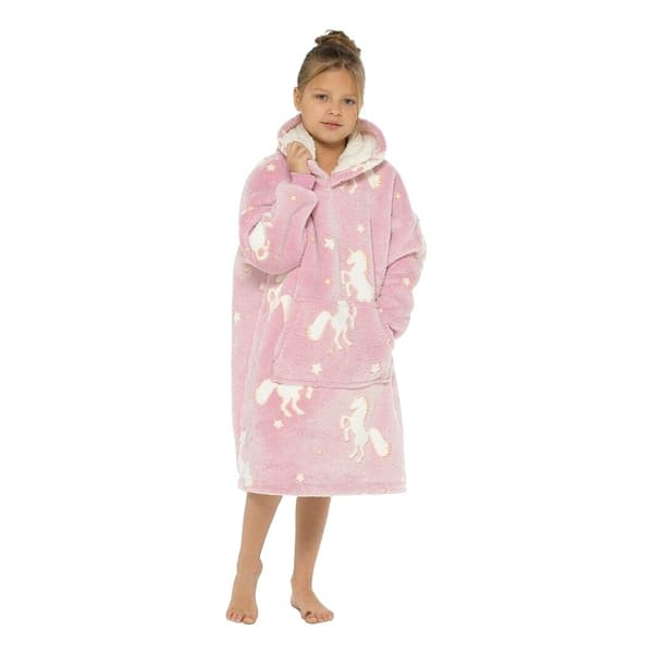 Follow That Dream Childrens/Kids Glow In The Dark Unicorn Hooded Blanket