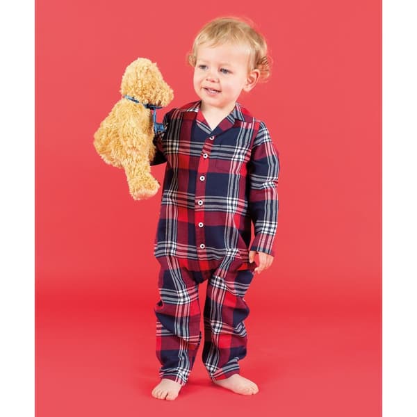 Larkwood Baby Tartan All-In-One Nightwear