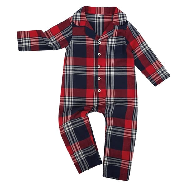 Larkwood Baby Tartan All-In-One Nightwear