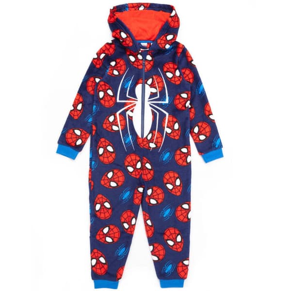 Spider-Man Nattkläder för barn/barn allt-i-ett Blue/Red/White 6-7 Years
