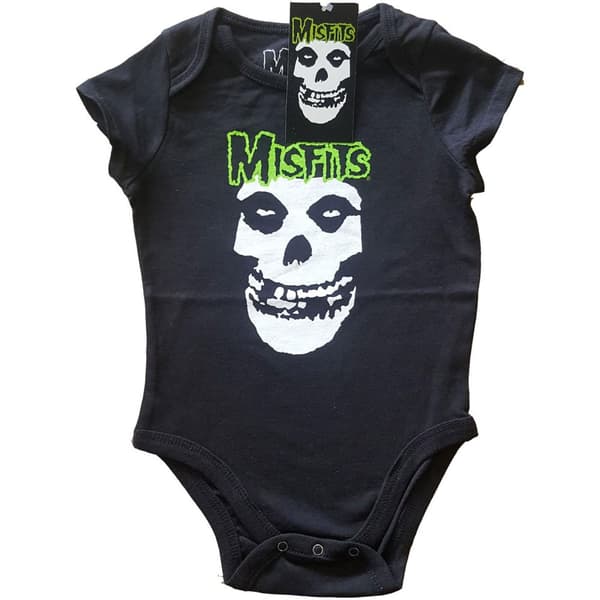 Misfits Childrens/Kids Skull Logo Babygrow