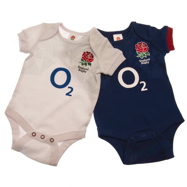 England RFU Baby 2023-2024 Bodysuit (Förpackning med 2)