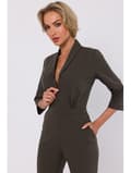 Miniatyrbillede 2 af 3: M751 Jumpsuit med sjalkrave - khaki størrelse - S