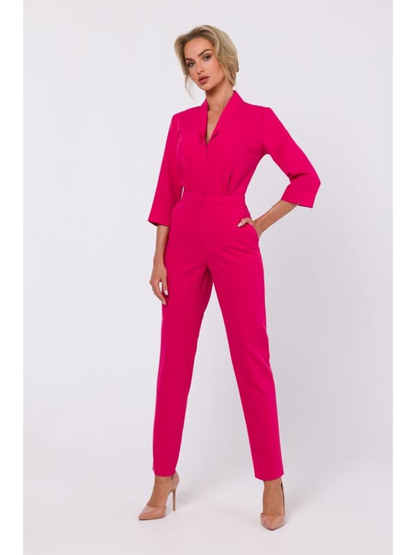 M751 Sjalkrave jumpsuit - pink størrelse - XL