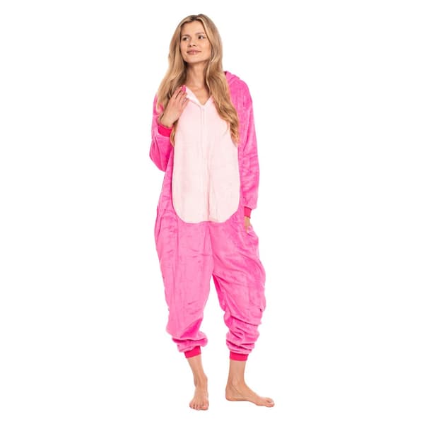 Naisten pyjama Kigurumi-haalari, väri vaaleanpunainen, 165-175 cm, L
