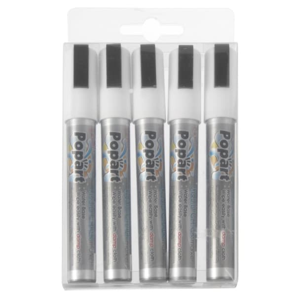 Whiteboard tuscher, spids 2-6mm, hvid, sæt med 5 stk. - Hendi 664209