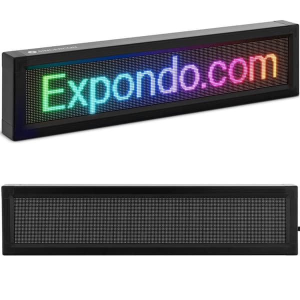 Reklamelystavle 192 x 32 farverige LED'er 67 x 19 cm