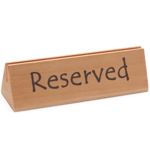 Träinformationsskylt RESERVERAD RESERVATION - Hendi 664308