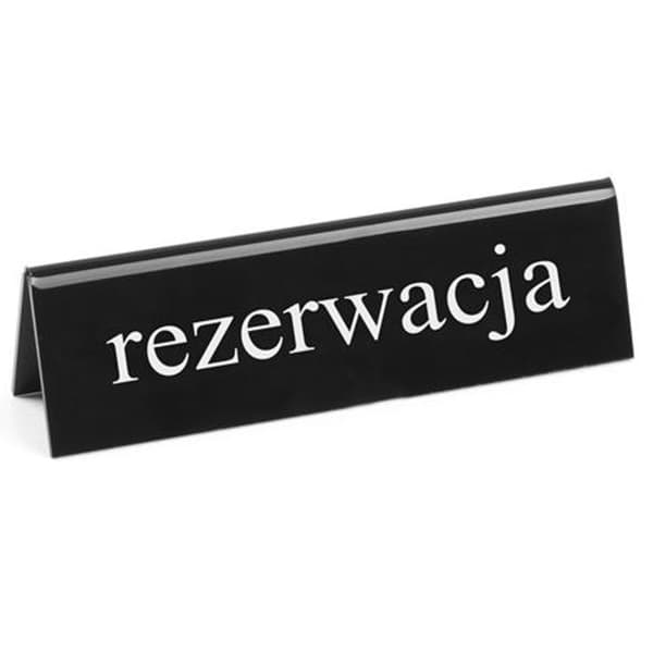 Kaksipuolinen tietokyltti VARAUS, pleksimateriaali PL - Hendi 663523
