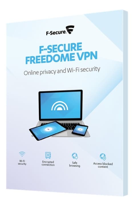 F-Secure Freedome VPN, (1 år, 3 enheter), Obegränsad data, ingen regis