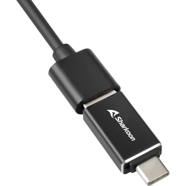 USB-hubb - SHARKOON - - 3 portar - USB 3.2 Gen 1 - Aluminium