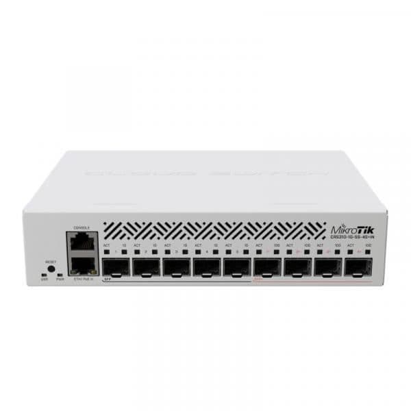 Märke MikroTik Modell CRS310-1G-5S-4S+IN specifikationer - Arkitektur: ARM 32-bitars - Processor: 98DX226S - Antal kärnor av