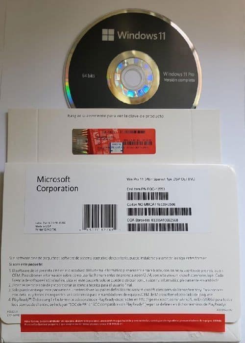 Komplett paket Windows 11 Pro - 64 bit - Originalprodukt från Microsoft