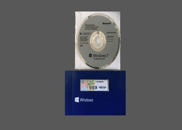 Microsoft Windows 7 Pro Sp1 DVD-format Franskspråkigt äkthetscertifikat.