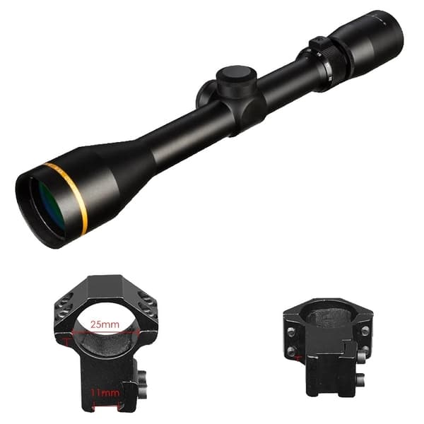 Taktisk sigte, Mil Dot sigtekorn, Jagt optik, Guld 3-9x40 11mm