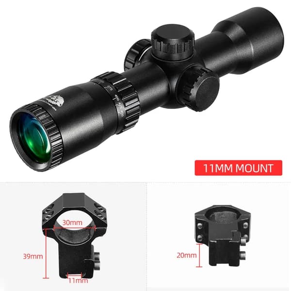 Korsbågssikte, Kort Jakt, Rödpunktssikte, 11MM