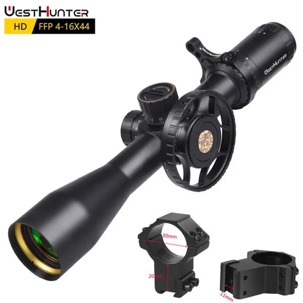 Metsästyskaukoputki, FFP-ristikko, Taktinen lasi, Korkea 11MM ThrowLever
