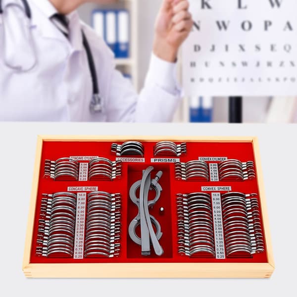 Koekeilusarjasarja optometriaan, 104 osaa, korkean tarkkuuden, kannettava muotoilu