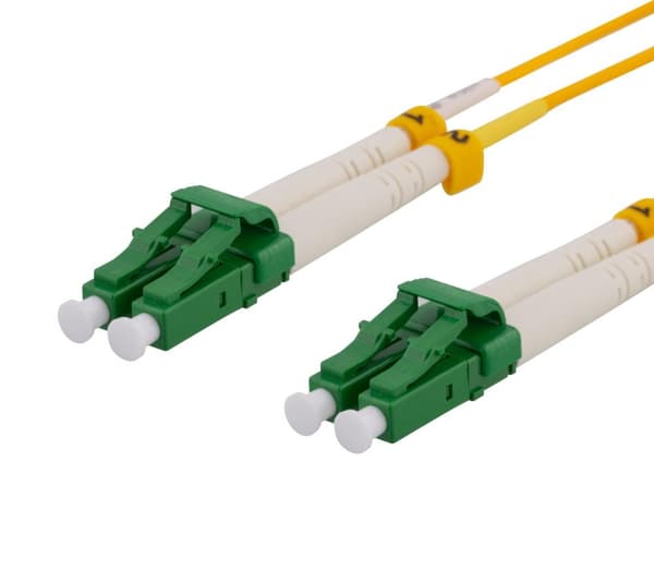 OS2 Fiber cable, LC – LC, duplex, singlemode, APC, 9/125, 1m