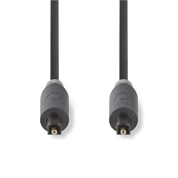 Nedis Optisk lydkabel | TosLink Male | TosLink Male | 2.00 m | Runde | PVC | Antracit | Box