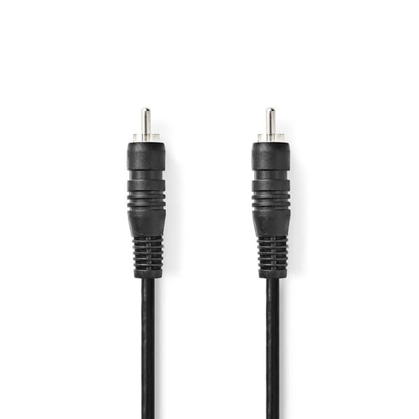 Nedis Digital Audio Cable | RCA Han | RCA Han | Nikkel belagt | 1.00 m | Rund | PVC | Sort | Konvolutt