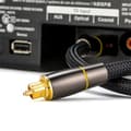 Miniatyrbild 3 av 9: 2m SPDIF 5.1 ljudkanal optisk kabel ljudlinje Digital guldpläterad