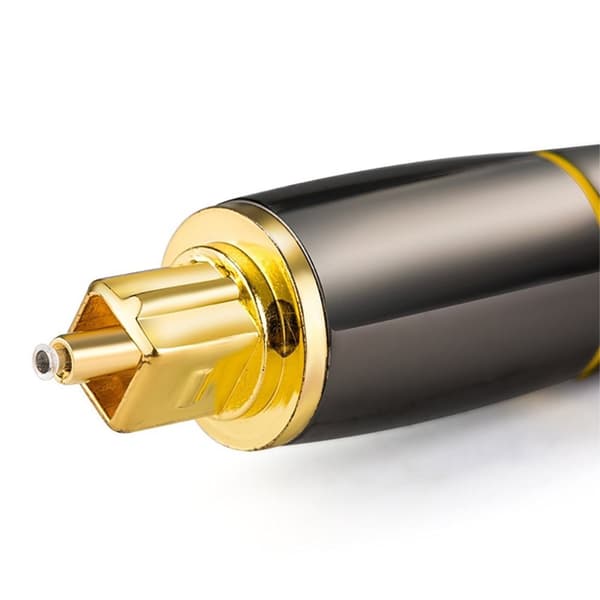 2m SPDIF 5.1 ljudkanal optisk kabel ljudlinje Digital guldpläterad
