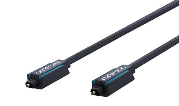 ClickTronic Toslink-kabel Premium-kabel | 1x Toslink-kontakt 1x Toslink-kontakt 1x Toslink-kontakt | 1,0 m | Polymerfiberoptisk kabel