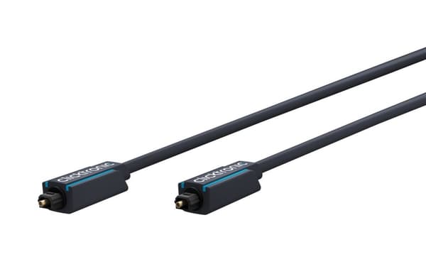 ClickTronic Toslink-kabel Premium-kabel | 1x Toslink-kontakt 1x Toslink-kontakt 1x Toslink-kontakt | 1,0 m | Polymerfiberoptisk kabel