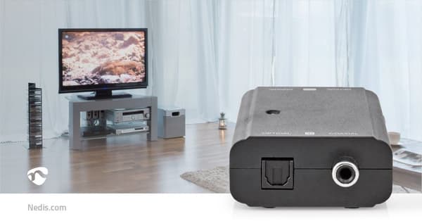 Nedis Digital Audio Converter | 1-veje | Tilslutninger indgang: 1x S/PDIF (RCA) Hun / 1x TosLink Hunstik | Tilslutninger udgang: 1x S/PDIF (RCA) Hun /