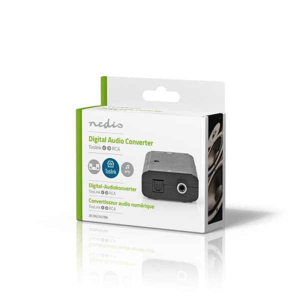 Nedis Digital Audio Converter | 1-veje | Tilslutninger indgang: 1x S/PDIF (RCA) Hun / 1x TosLink Hunstik | Tilslutninger udgang: 1x S/PDIF (RCA) Hun /