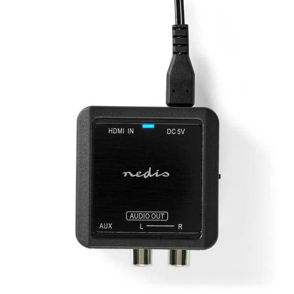 Nedis Digital Audio Converter | 1-veis | Koblingsinngang: HDMI ™ -inngang | Koblingsutgang: 2x (2x RCA Hunn) / 3.5 mm | Automatisk | Antrasitt