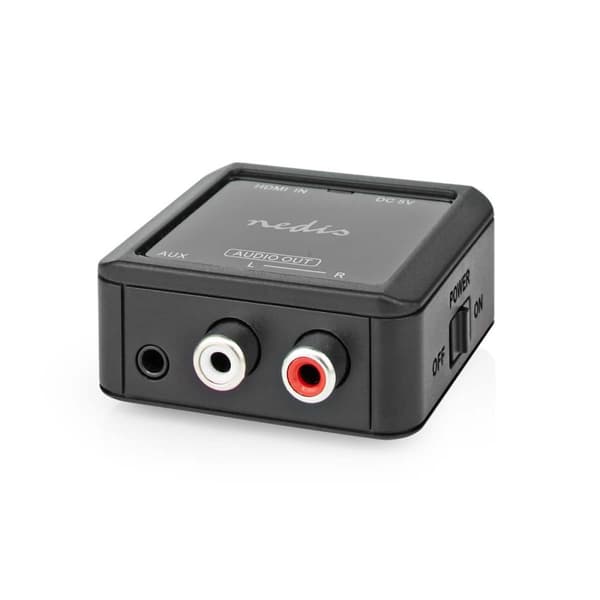 Nedis Digital Audio Converter | 1-veis | Koblingsinngang: HDMI ™ -inngang | Koblingsutgang: 2x (2x RCA Hunn) / 3.5 mm | Automatisk | Antrasitt