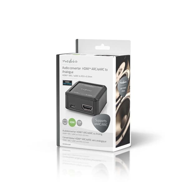 Nedis Digital Audio Converter | 1-veis | Koblingsinngang: HDMI ™ -inngang | Koblingsutgang: 2x (2x RCA Hunn) / 3.5 mm | Automatisk | Antrasitt