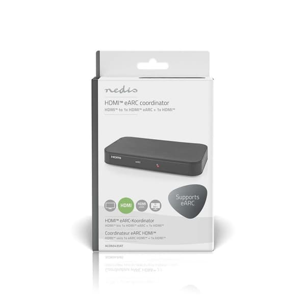 Nedis Digital Audio Converter | 2-veis | Koblingsinngang: DC-strøm / 1x HDMI ™ -inngang | Koblingsutgang: 2x HDMI ™ -utgang | Automatisk | Antrasitt