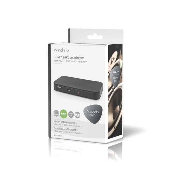 Nedis Digital Audio Converter | 2-veis | Koblingsinngang: DC-strøm / 1x HDMI ™ -inngang | Koblingsutgang: 2x HDMI ™ -utgang | Automatisk | Antrasitt