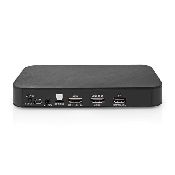 Nedis Digital Audio Converter | 2-veis | Koblingsinngang: DC-strøm / 1x HDMI ™ -inngang | Koblingsutgang: 1x 3.5 mm / 1x TosLink / 3x HDMI™ Output | A