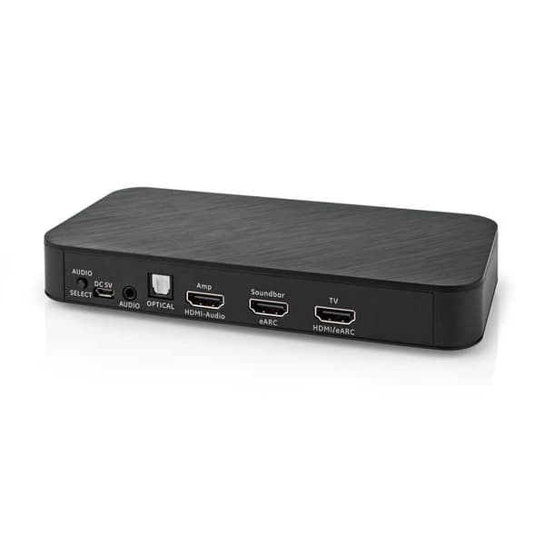Nedis Digital Audio Converter | 2-veis | Koblingsinngang: DC-strøm / 1x HDMI ™ -inngang | Koblingsutgang: 1x 3.5 mm / 1x TosLink / 3x HDMI™ Output | A