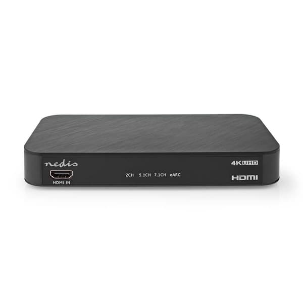 Nedis Digital Audio Omvandlare | Tvåvägs | Anslutningsingång: DC Ström / 1x HDMI™ Ingång | Anslutningsutgång: 1x 3.5 mm / 1x TosLink / 3x HDMI™ Output