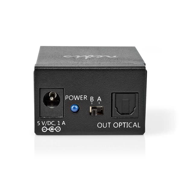 Nedis Digital Audio Switch | Tvåvägs | Anslutningsingång: DC Ström / 2x TosLink | Anslutningsutgång: TosLink Hona | Instruktionsbok / Omkopplare | Met