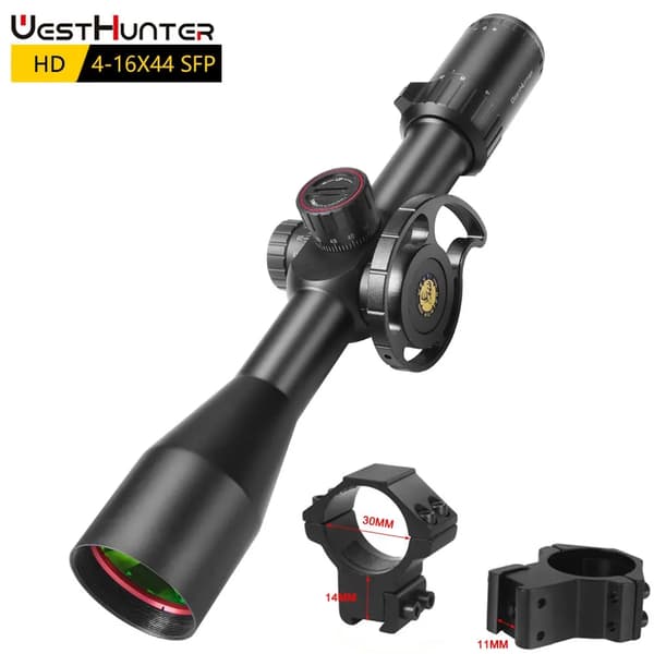 4-16X44 SFP Taktiikkatähtäin, 30mm Putki, Iskunkestävä ja Vesitiivis,Matala 11mm kiinnitys