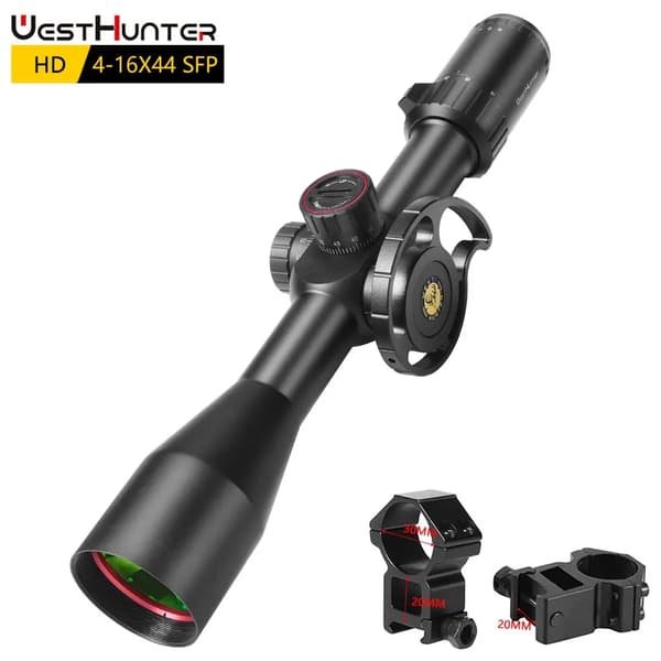 4-16X44 SFP Taktiikkatähtäin, 30mm Putki, Iskunkestävä ja Vesitiivis,Matala 11mm kiinnitys