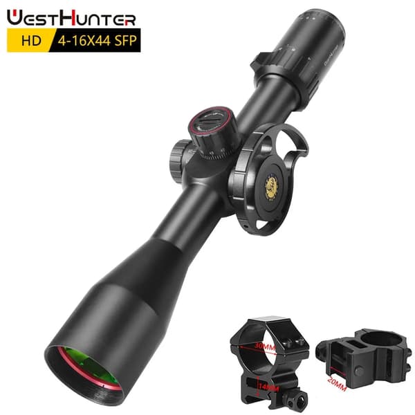 4-16X44 SFP Taktiikkatähtäin, 30mm Putki, Iskunkestävä ja Vesitiivis,Matala 11mm kiinnitys