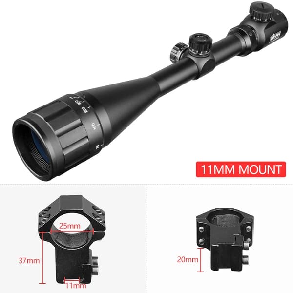 Diana Rifle Scope, 4.5-18x Forstørrelse, 50mm Objektivlinse,11 mm