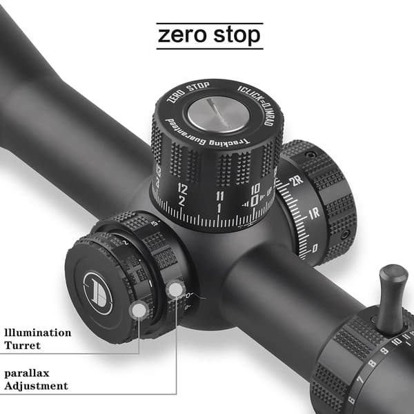Riflesikte, 34 mm rördiameter, belyst riktmedel, första fokalplanet,Hög 20mm