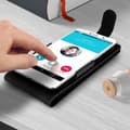 Miniatyrbild 3 av 4: Universellt smartphoneetui - AVIZAR - Flipfodral - Ekologiskt läder - Svart - Kompatibelt 5,5'' till 6,0''