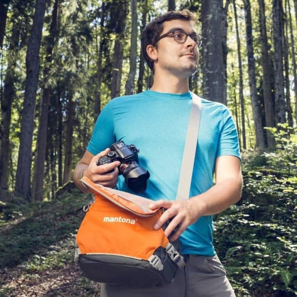 Mantona elementsPro 10 Kameralaukku Sisämitat (LxKxS): 170 x 150 x 220 mm Oranssi