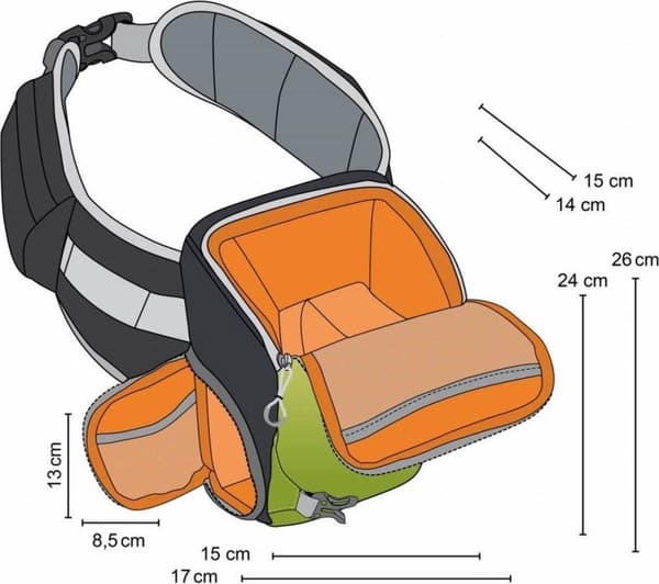 Mantona elementsPro 10 Kamerataske Indvendige mål (BxHxD): 150 x 140 x 240 mm Grøn