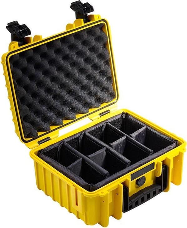 B&W International Type 3000 Outdoor Case sis. lokerot - keltainen